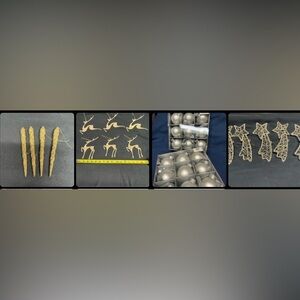 Bundle of Silver White & Glitter Ornaments 🎄 GREAT DEAL!!🔥